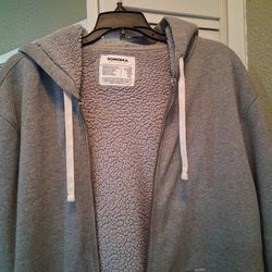 Hoodie thick warm zippered jacket