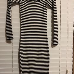 Black and White Sweter Dress Size Medium