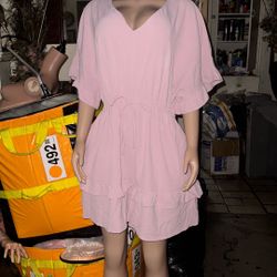 New Xtra Large Pink Jumpsuit 