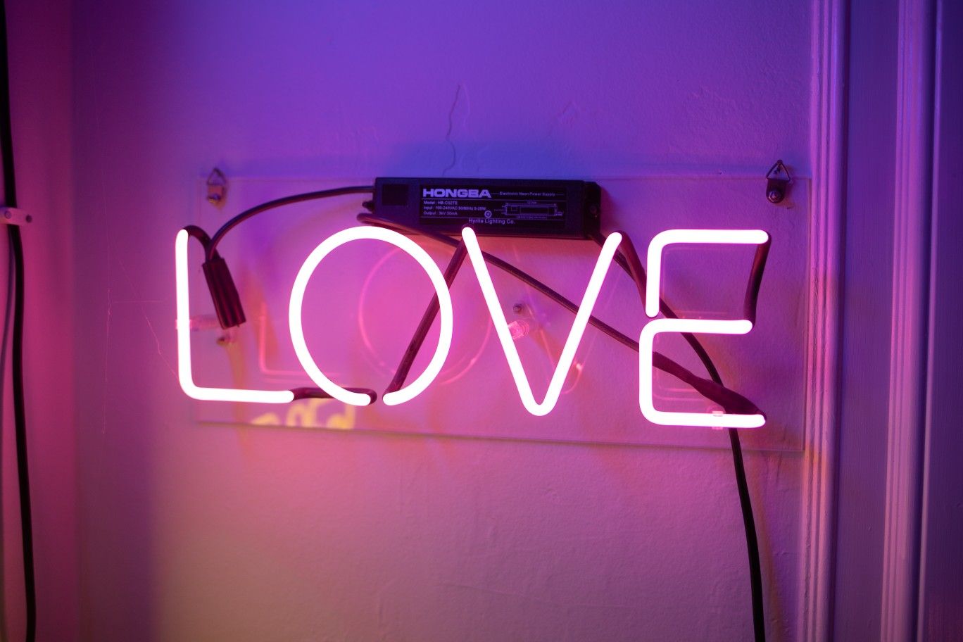 'Love' Pink Neon Sign