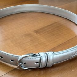 Leather Belt  Falari Silver 43 inch 