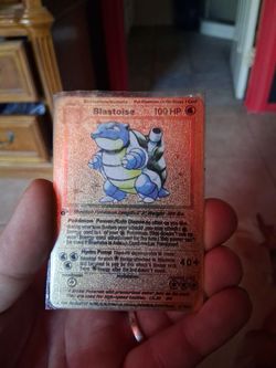 Blastoise gold metal card