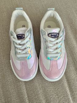 Bluey & Bingo Girls Sneakers Size 10 – Pink Holographic Shoes