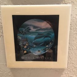 Wyland Glazed Ceramic Tile Wall Hanging