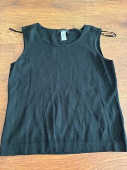 New without tag Jones New York black sleeveless knit shell top size L