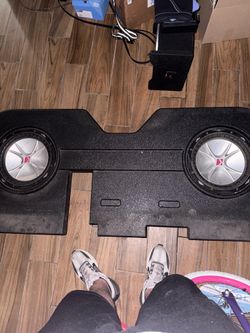 2 12” kicker subs with custom box for dodge ram