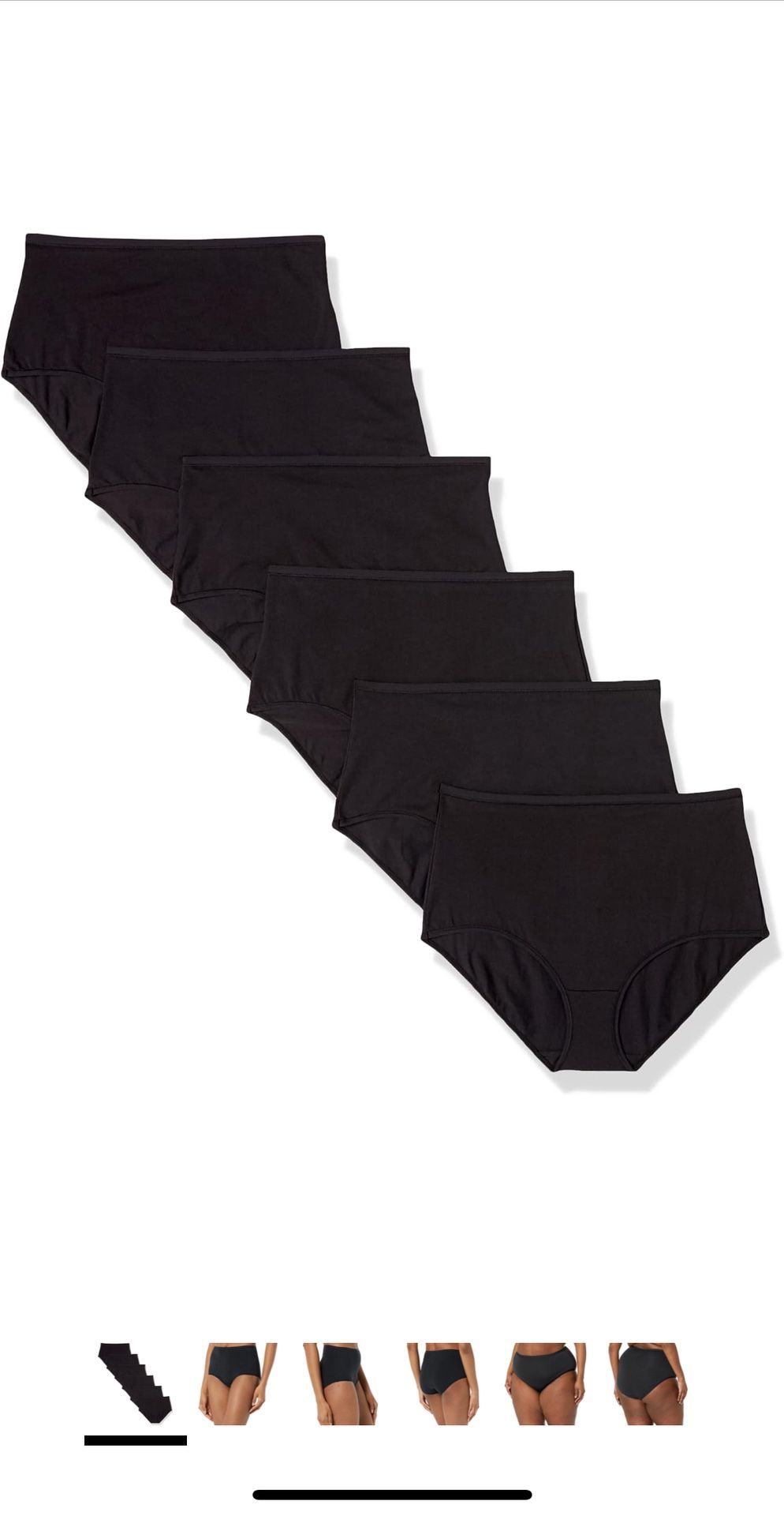 12 Pair Ladies Hi Cut Underwear 3x Black New In Package