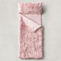 🩷 KASHMIR FAUX FUR SLEEPING BAG - DUSTY ROSE