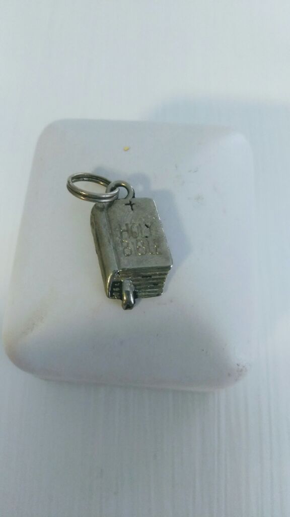 Bible charm sterling silver vintage