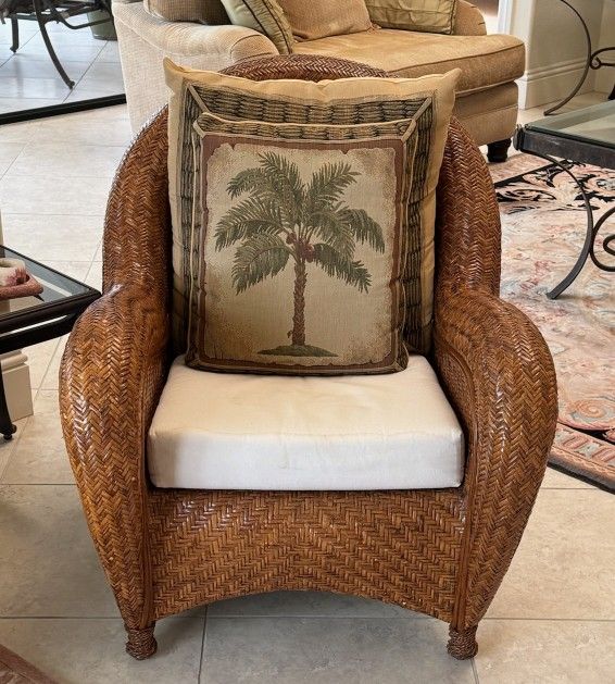 Malabar Woven Wicker Rattan Chair