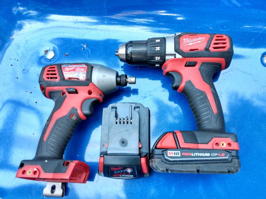 Milwaukee 18volt drill and impact