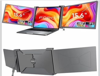 15.6" Triple Portable Laptop Monitor, FHD 1080P IPS Screen