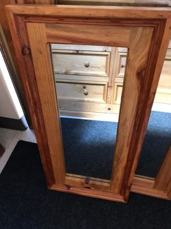 Custom pine mirror
