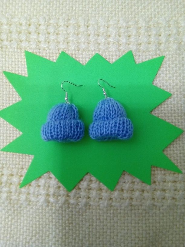 Crochet Hat Earrings A1