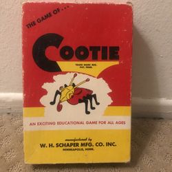Vintage 1949 Game of Cootie-  Schaper Board Game (Incomplete see desc)