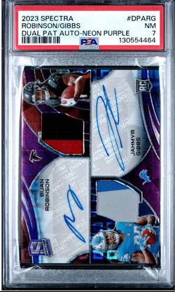 Bijan Robinson and Jahmyr Gibbs Dual RPA /30 PSA 7