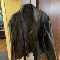 Genuine Leather Fringe Jacket