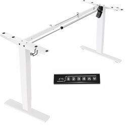 NEW IN BOX VIVO Electric Standing Desk Frame/Legs (White, 4 Presets, 220 lb) - DESK-V100EWY