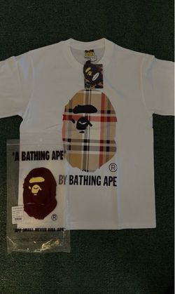 White Burberry bape tee size L
