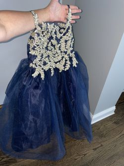 Girls navy dress