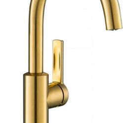 KRAUS Oletto Single-Handle Kitchen Bar Faucet in Brushed Brass