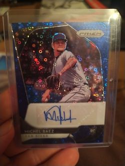 Michel Baez Padres auto blue prizm rookie /50