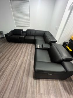 ✨ Italian Leather Power Reclining Sectional — $50 Down w/ Financing ✨