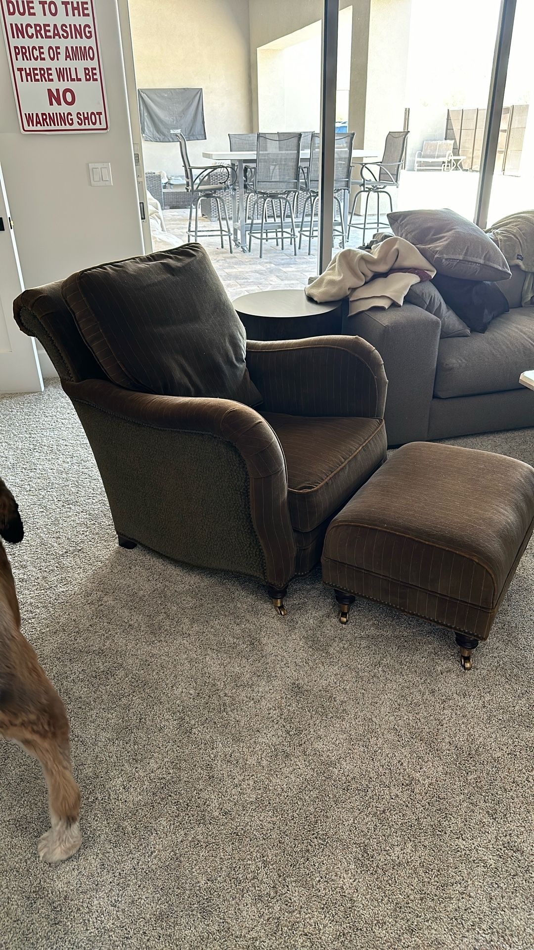 Hickory Chair Brand Chair And Ottoman