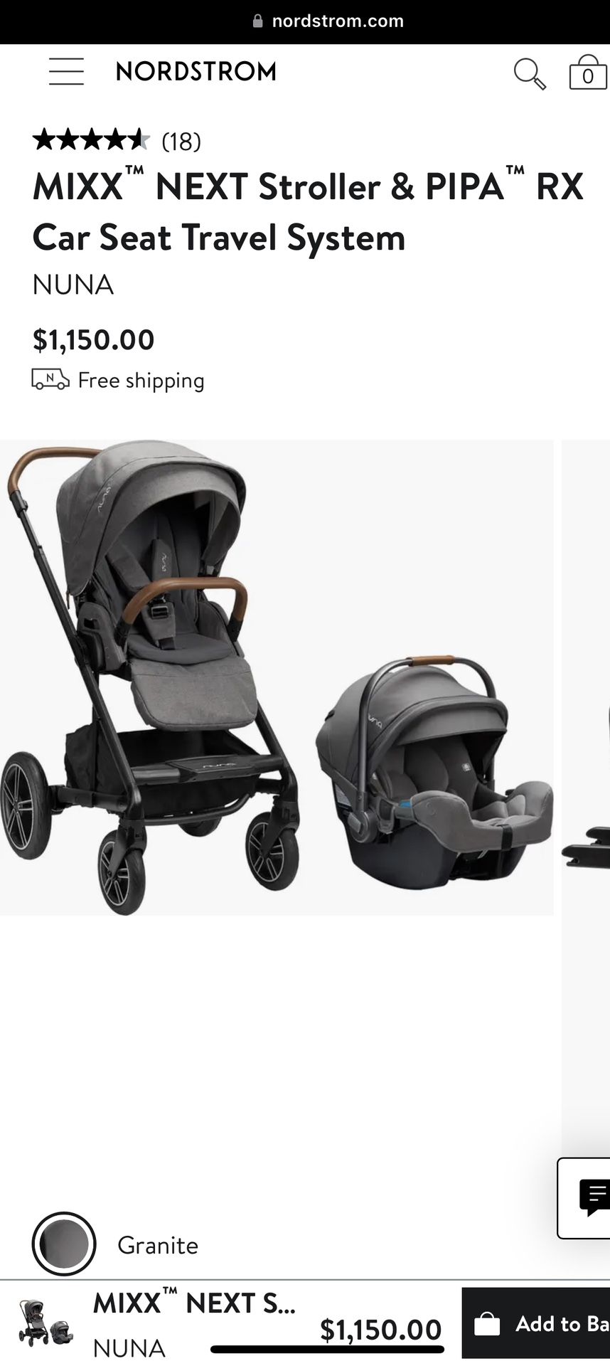 Nuna MIXX Stroller & PIPA RX Car Seat Travel System for Sale in Redmond