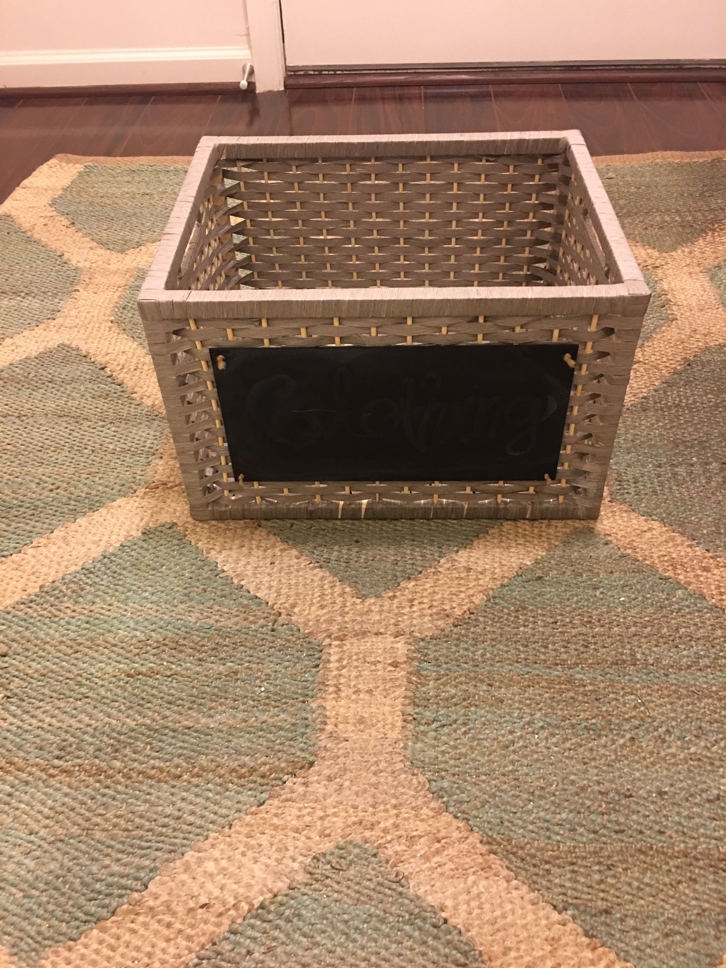 2 Chalkboard Storage Baskets ($6 ea. or $10 set)
