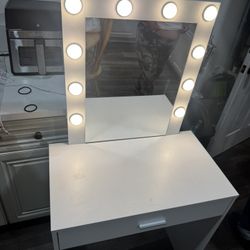White Vanity desk