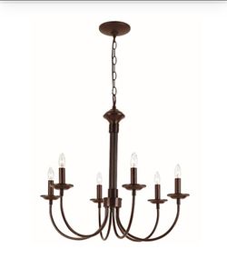 Trans Globe Lighting 9016 ROB Candle 6-Light Chandelier - Rubbed Oil Bronze - NEW IN BOX