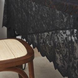 Black Lace Tablecloth