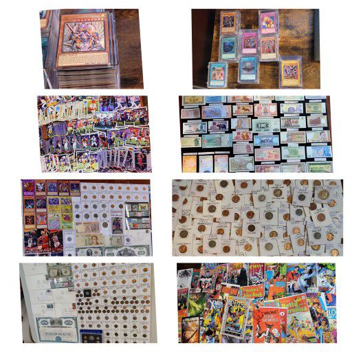 LIMITED Collectable Coin, Comics, Sports/Pokemon/Yugioh Card, Stamps & More LOT