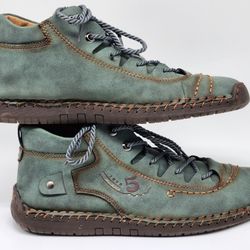 Fashion 5 1978 Stitched Full Leather Men's Ankle Boots Size 13