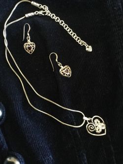 Classy & Beautiful Sterling Silver Harts 💕💖💕 Hart necklace & Hart earrings 🛍✨