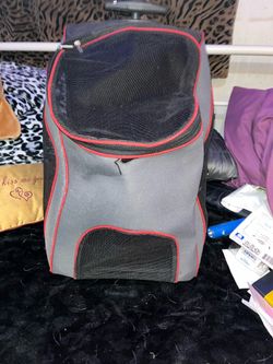Katziela Rolling Pet Carrier Backpack – 2-in-1 Cat & Dog Travel Bag