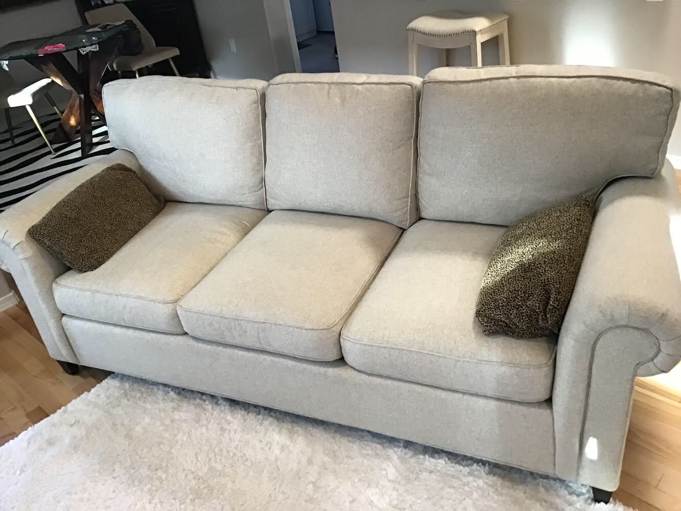 7’ Beige Sofa Couch Sectional