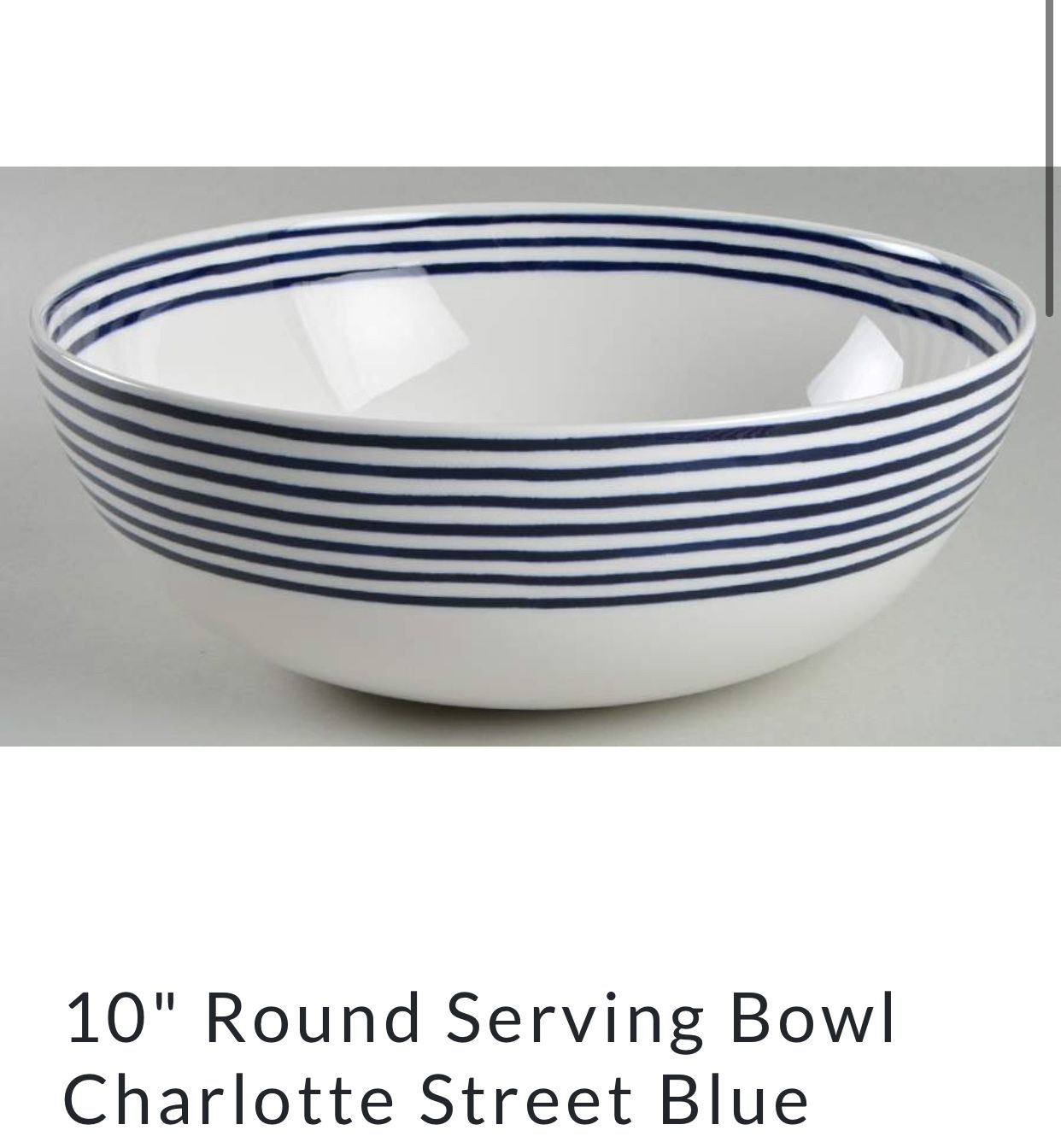 Brand New Kate Spade Charlotte Street Serving Bowl