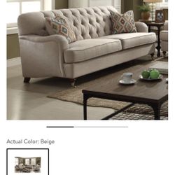 Acme alianza 85” sofa with 2 pillows