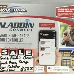 Genie Aladdin Connect Smart Home Garage Door Controller Brand New 
