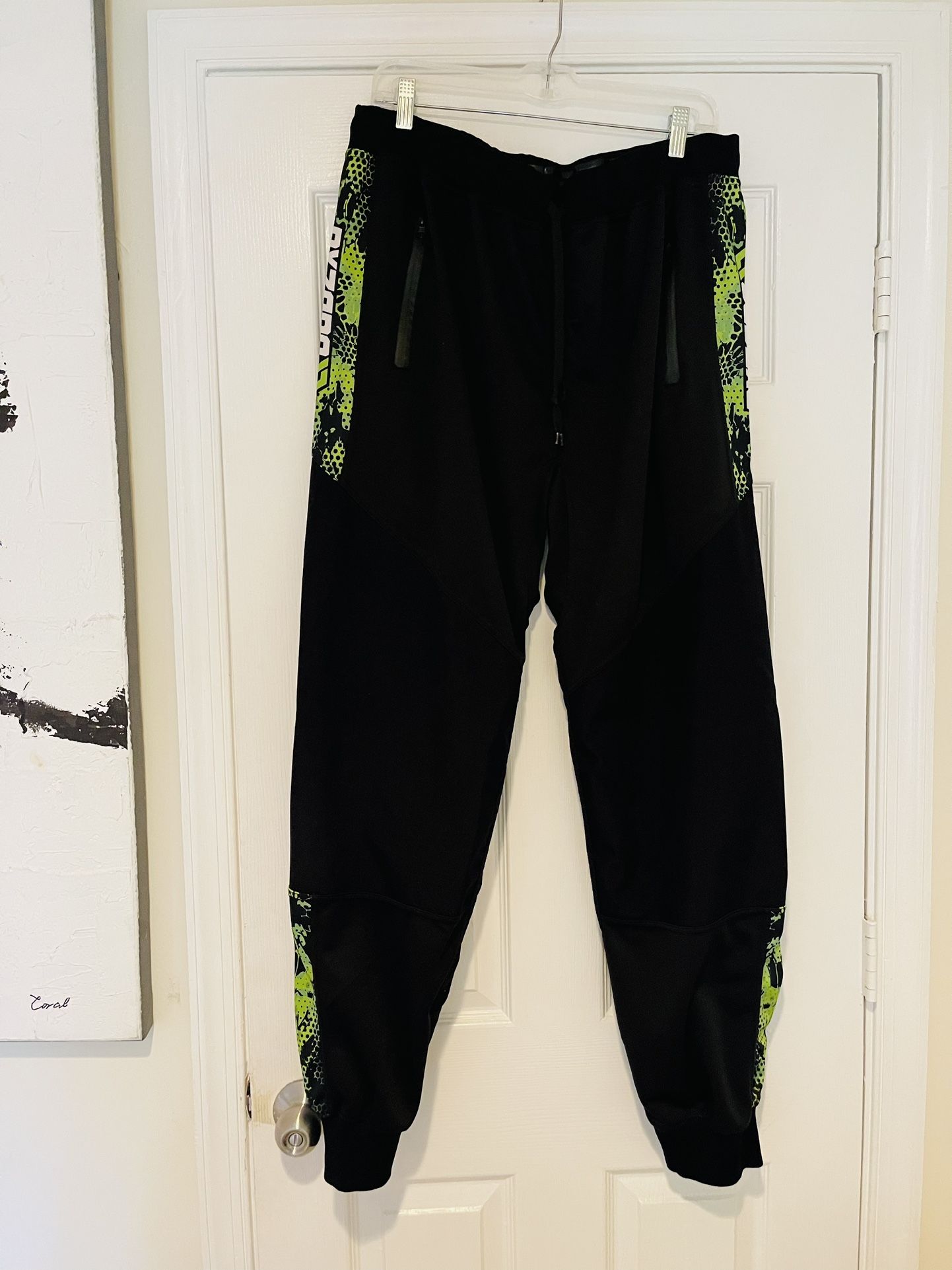 Men’s Dyzana v2 Paintball Joggers Pants Black/Green Size XXL