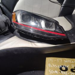 15-17 Volkswagen Passenger Side Headlight 