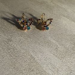 Butterfly Multi Color Earring