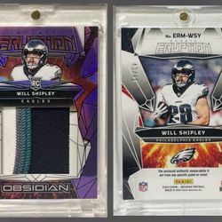 2024 Panini Obsidian - Will Shipley -  Eruption Rookie Materials 43/49