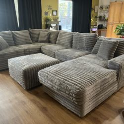 Brand New Comfy Super Plush Corduroy Sectional 