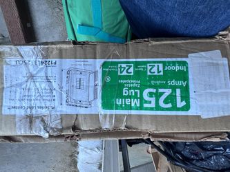 Electric panel box, 125 amp 12, Spaces 24 Circuit