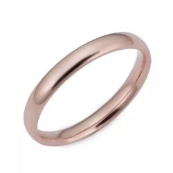 Solid 14k rose gold ring/band — size 9