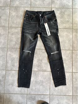 Black Ripped Purple Jeans