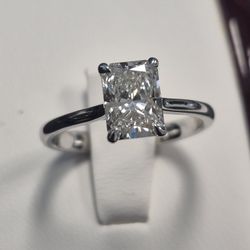 1ct Radiant Cut Diamond Engagement 14K With IGI Certificate 